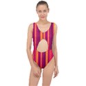 Warped Stripy Dots Center Cut Out Swimsuit View1