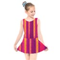 Warped Stripy Dots Kids  Skater Dress Swimsuit View1