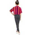 Warped Stripy Dots Kids Mock Neck Tee View2