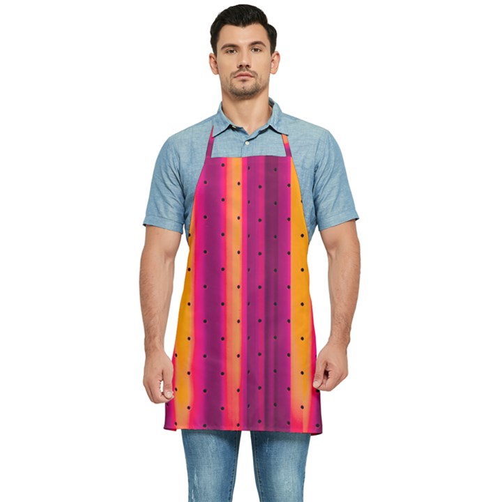 Warped Stripy Dots Kitchen Apron