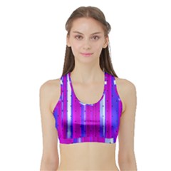 Warped Stripy Dots Sports Bra With Border by essentialimage365