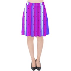 Warped Stripy Dots Velvet High Waist Skirt by essentialimage365