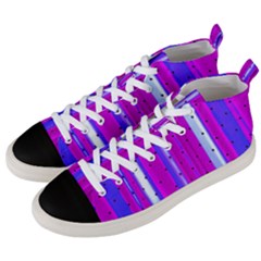 Warped Stripy Dots Men s Mid-top Canvas Sneakers by essentialimage365