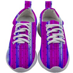 Warped Stripy Dots Kids Athletic Shoes by essentialimage365