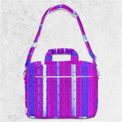 Warped Stripy Dots Macbook Pro Shoulder Laptop Bag  by essentialimage365