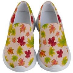 Bright Autumn Leaves Kids Lightweight Slip Ons by SychEva