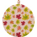 Bright Autumn Leaves Round Trivet View2