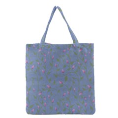 Curly Flowers Grocery Tote Bag by SychEva