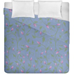 Curly Flowers Duvet Cover Double Side (king Size) by SychEva