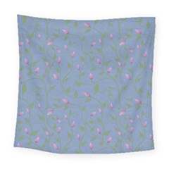 Curly Flowers Square Tapestry (large) by SychEva