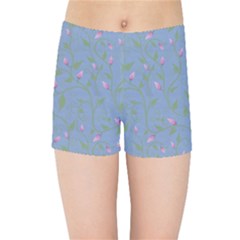 Curly Flowers Kids  Sports Shorts by SychEva