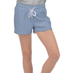 Curly Flowers Velour Lounge Shorts by SychEva