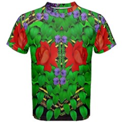 A Island Of Roses In The Calm Sea Men s Cotton Tee