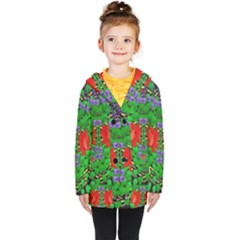 A Island Of Roses In The Calm Sea Kids  Double Breasted Button Coat