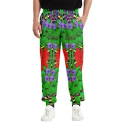 A Island Of Roses In The Calm Sea Men s Elastic Waist Pants