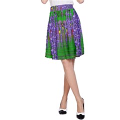 A Island Of Flowers In The Calm Sea A-line Skirt by pepitasart