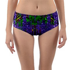 A Island Of Flowers In The Calm Sea Reversible Mid-waist Bikini Bottoms by pepitasart