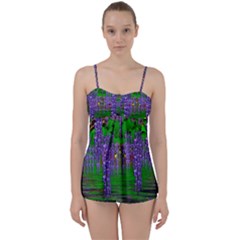 A Island Of Flowers In The Calm Sea Babydoll Tankini Set by pepitasart