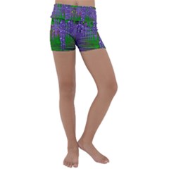 A Island Of Flowers In The Calm Sea Kids  Lightweight Velour Yoga Shorts by pepitasart