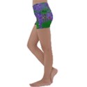 A Island Of Flowers In The Calm Sea Kids  Lightweight Velour Yoga Shorts View2