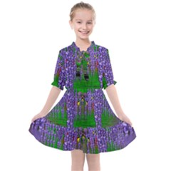 A Island Of Flowers In The Calm Sea Kids  All Frills Chiffon Dress by pepitasart