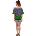 A Island Of Flowers In The Calm Sea Off Shoulder Short Sleeve Top View2