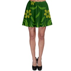 Folk Flowers Print Floral Pattern Ethnic Art Skater Skirt by Eskimos