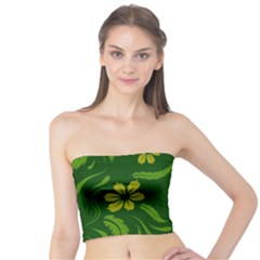 Folk Flowers Print Floral Pattern Ethnic Art Tube Top by Eskimos