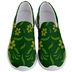 Folk Flowers Print Floral Pattern Ethnic Art Men s Lightweight Slip Ons by Eskimos