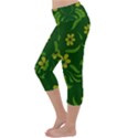 Folk flowers print Floral pattern Ethnic art Lightweight Velour Capri Yoga Leggings View2