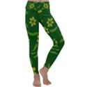 Folk flowers print Floral pattern Ethnic art Kids  Lightweight Velour Classic Yoga Leggings View1