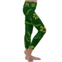 Folk flowers print Floral pattern Ethnic art Kids  Lightweight Velour Classic Yoga Leggings View3