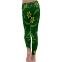 Folk flowers print Floral pattern Ethnic art Kids  Lightweight Velour Classic Yoga Leggings View4