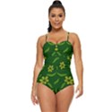 Folk flowers print Floral pattern Ethnic art Retro Full Coverage Swimsuit View1