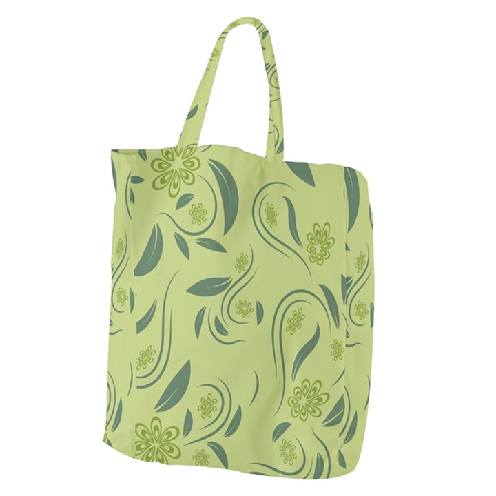 Folk flowers print Floral pattern Ethnic art Giant Grocery Tote