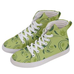 Folk Flowers Print Floral Pattern Ethnic Art Men s Hi-top Skate Sneakers by Eskimos