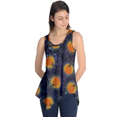 Space Pumpkins Sleeveless Tunic by SychEva