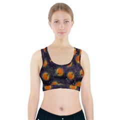 Space Pumpkins Sports Bra With Pocket by SychEva