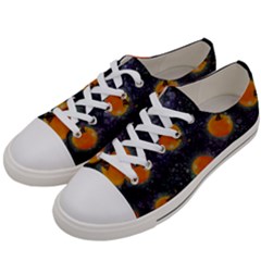 Space Pumpkins Men s Low Top Canvas Sneakers by SychEva