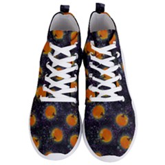 Space Pumpkins Men s Lightweight High Top Sneakers by SychEva