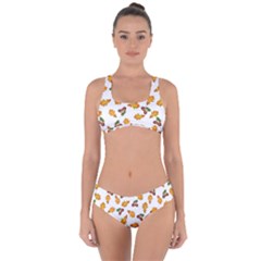 Oak Leaves And Acorns Criss Cross Bikini Set by SychEva