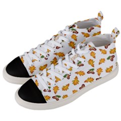 Oak Leaves And Acorns Men s Mid-top Canvas Sneakers by SychEva