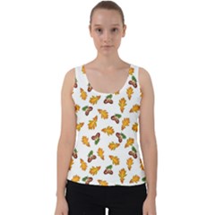 Oak Leaves And Acorns Velvet Tank Top by SychEva