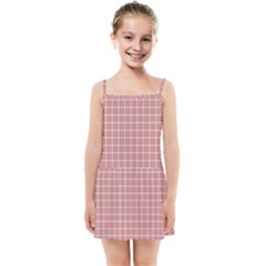 Abstrait Carreaux Rose/blanc Kids  Summer Sun Dress by kcreatif