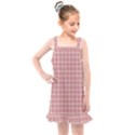 Abstrait carreaux rose/blanc Kids  Overall Dress View1