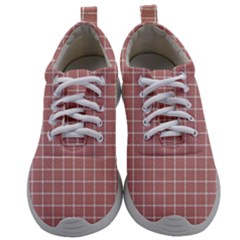 Abstrait Carreaux Rose/blanc Mens Athletic Shoes by kcreatif