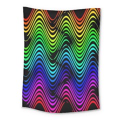 Abstract Rainbow Curves Pattern Medium Tapestry