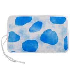 Cloudy Watercolor, Blue Cow Spots, Animal Fur Print Pen Storage Case (s) by Casemiro