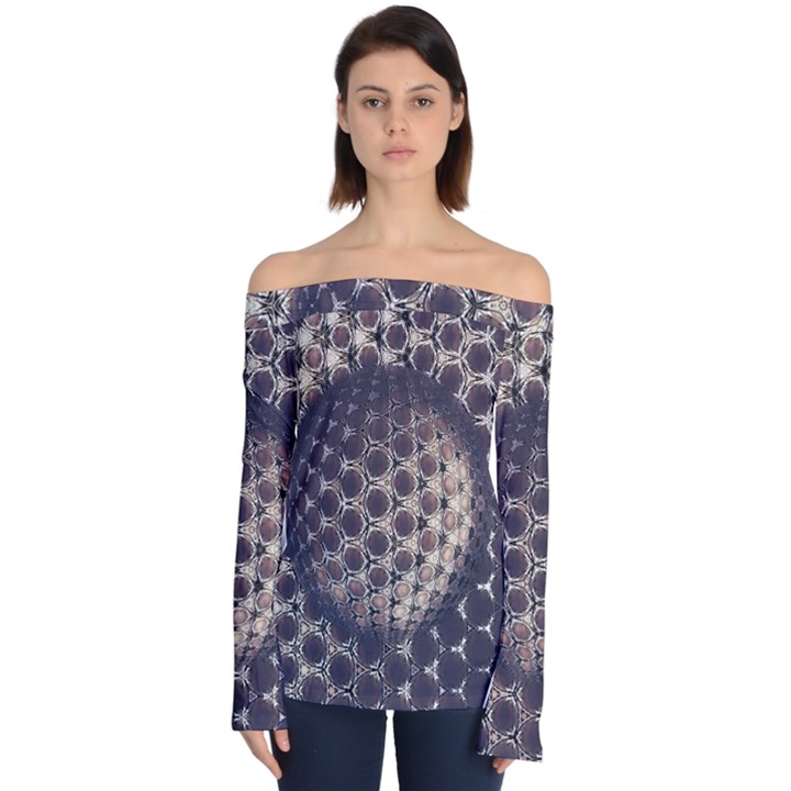 Trypophobia Off Shoulder Long Sleeve Top