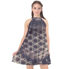 Trypophobia Halter Neckline Chiffon Dress  by MRNStudios